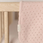 pointelle knit blanket soft peony