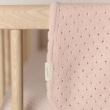 pointelle knit blanket soft peony