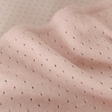 pointelle knit blanket soft peony
