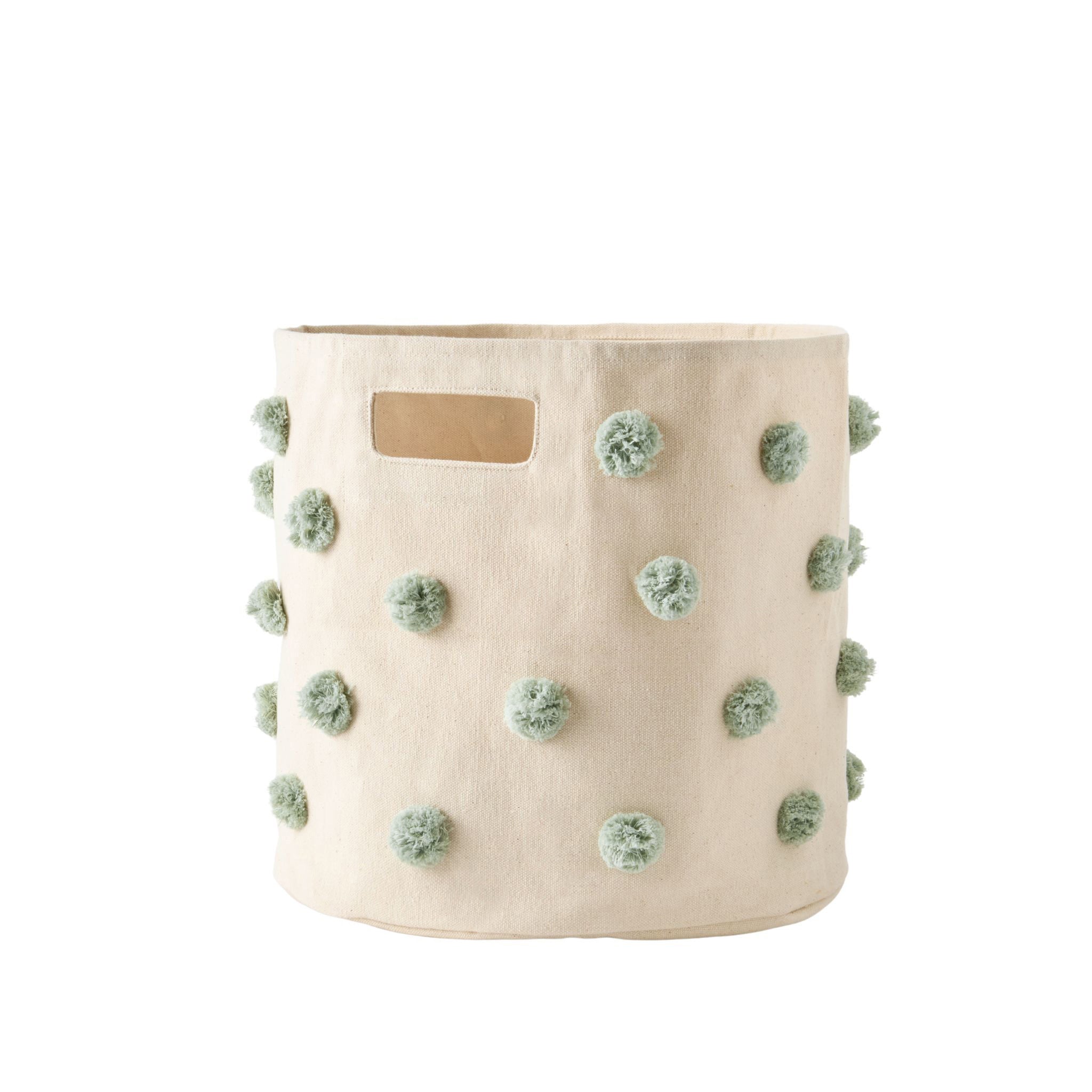 pom basket bin sea in blues pattern