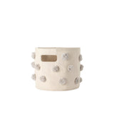 pom basket mini grey in neutrals pattern