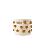 pom basket mini dijon in yellows pattern