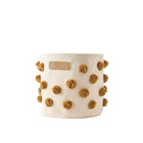 pom basket pint dijon in yellows pattern