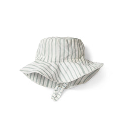 bucket hat stripes away sea in blues pattern