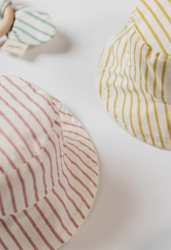 bucket hat stripes away marigold