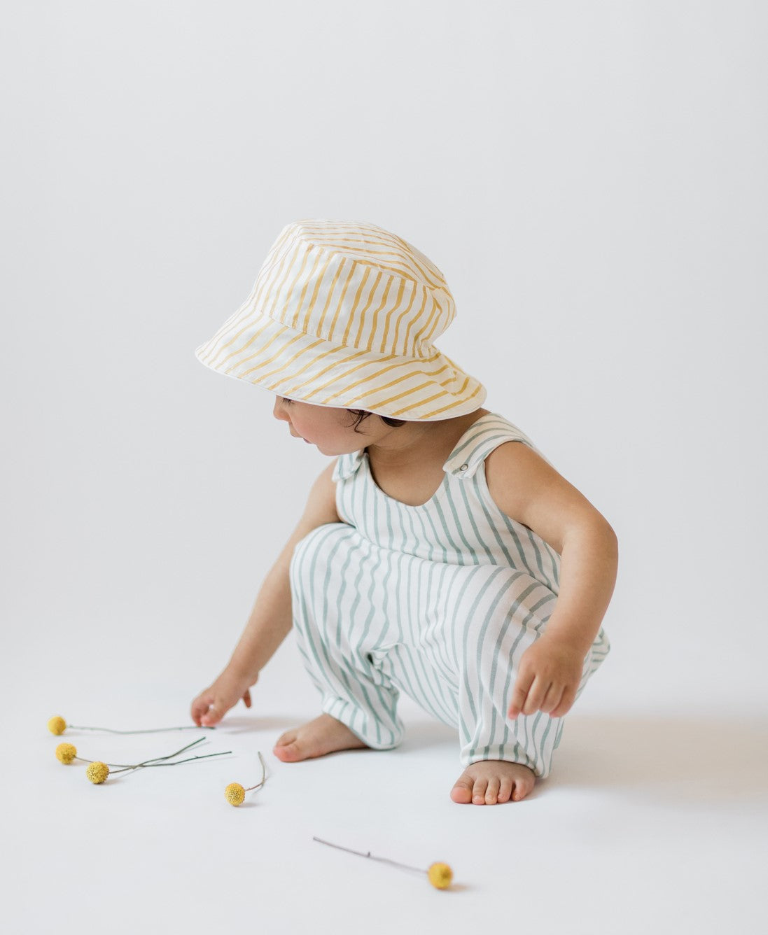 bucket hat stripes away marigold
