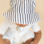 bucket hat stripes away ink blue