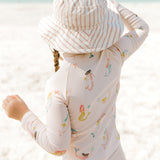 bucket hat stripes away peony