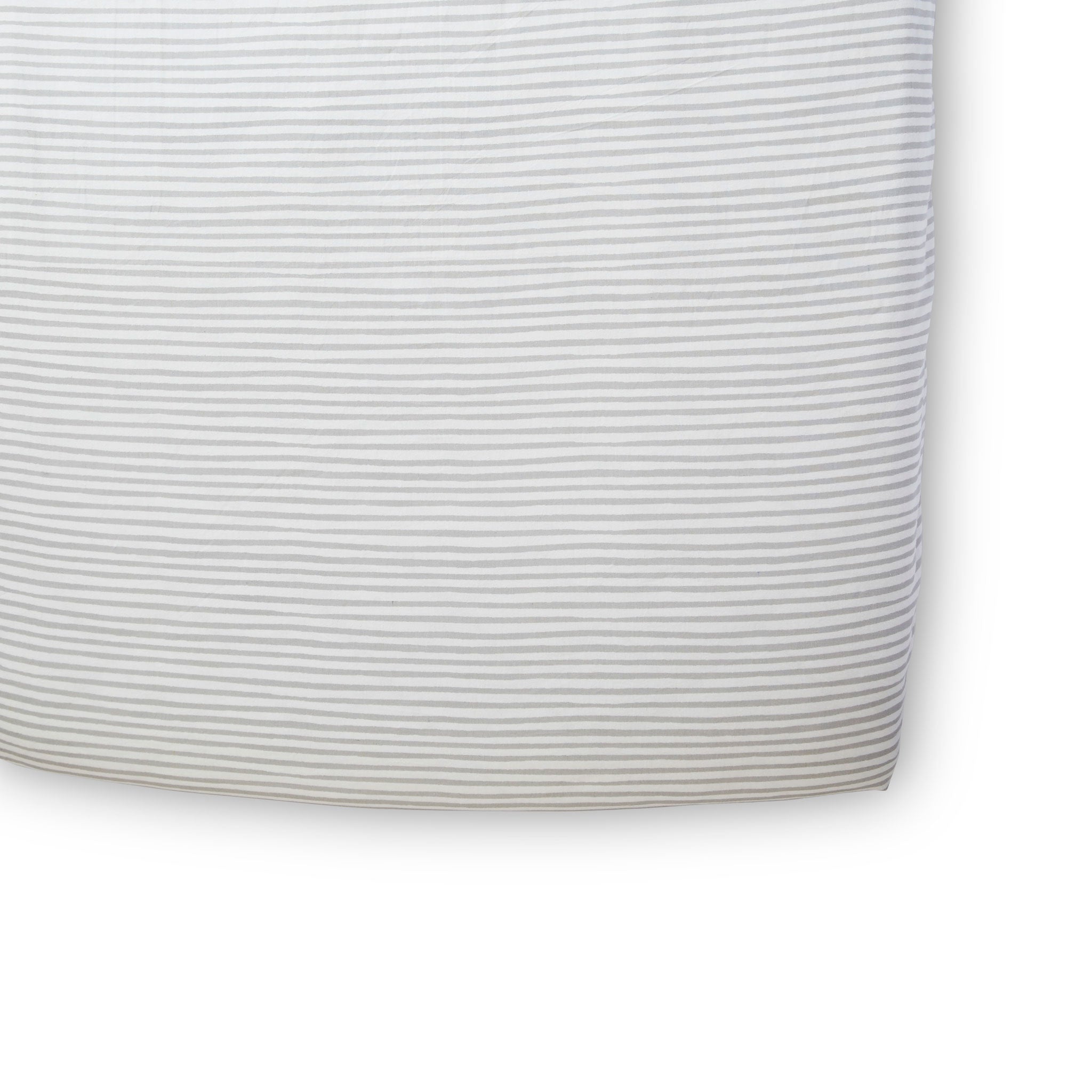 striped crib sheet stripes away pebble grey