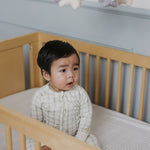 striped crib sheet stripes away pebble grey