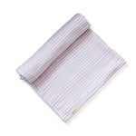 organic cotton muslin striped swaddle stripes away petal in pinks pattern