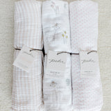 organic cotton muslin striped swaddle stripes away petal