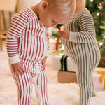 baby ribbed baby sleeper stripes away berry pehr