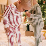 baby ribbed baby sleeper stripes away berry pehr