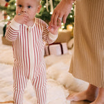 baby ribbed baby sleeper stripes away berry pehr