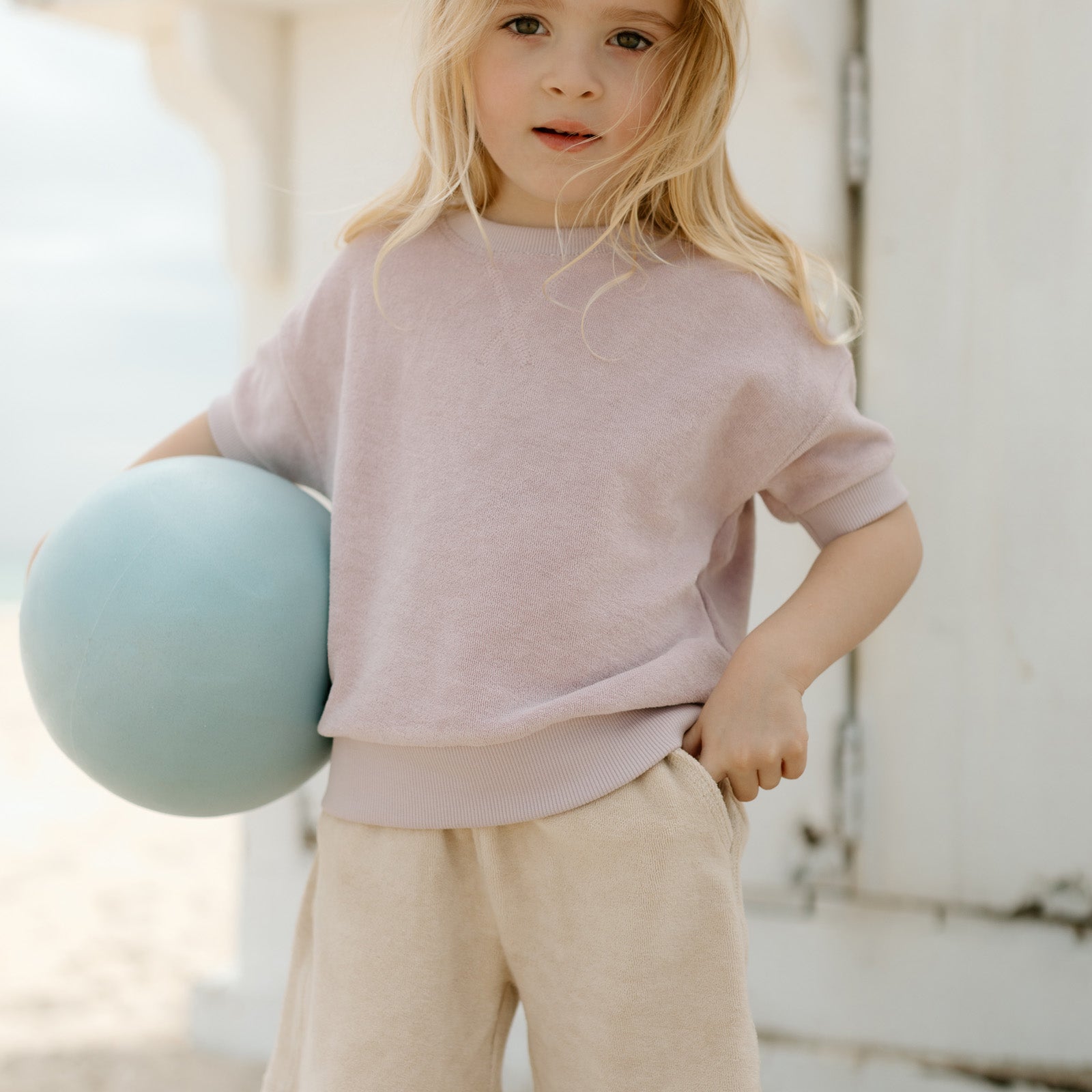 classic terry board short sand