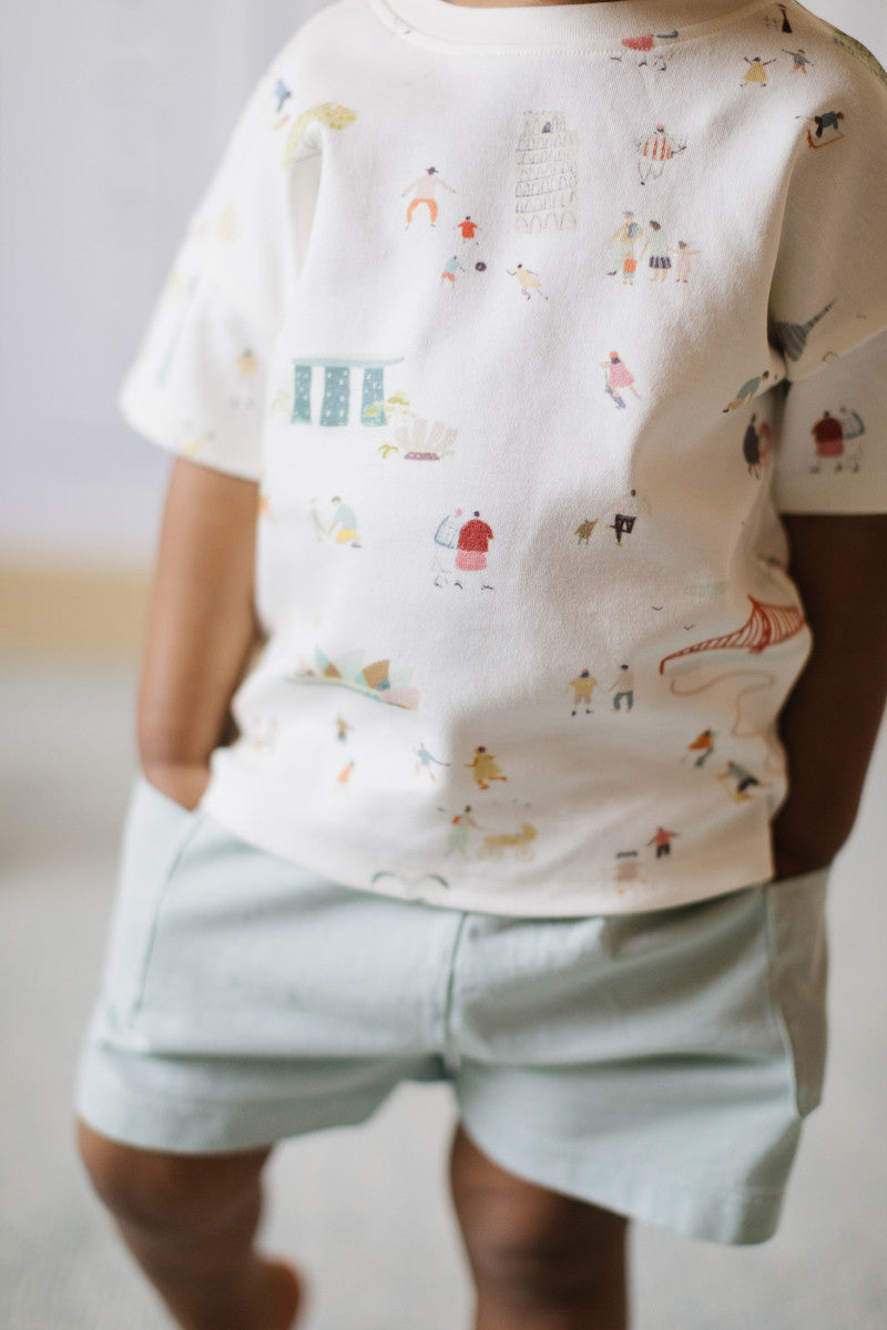 dropped shoulder short sleeve t shirt explore the world