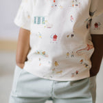 dropped shoulder short sleeve t shirt explore the world