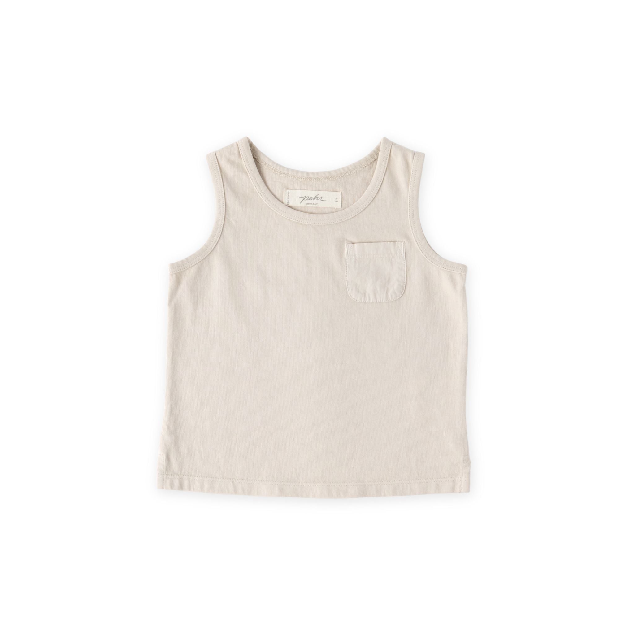 garment dye tank sand in pinks pattern pehr