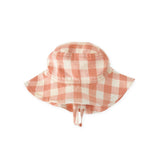 checkmate bucket hat melon in pinks pattern