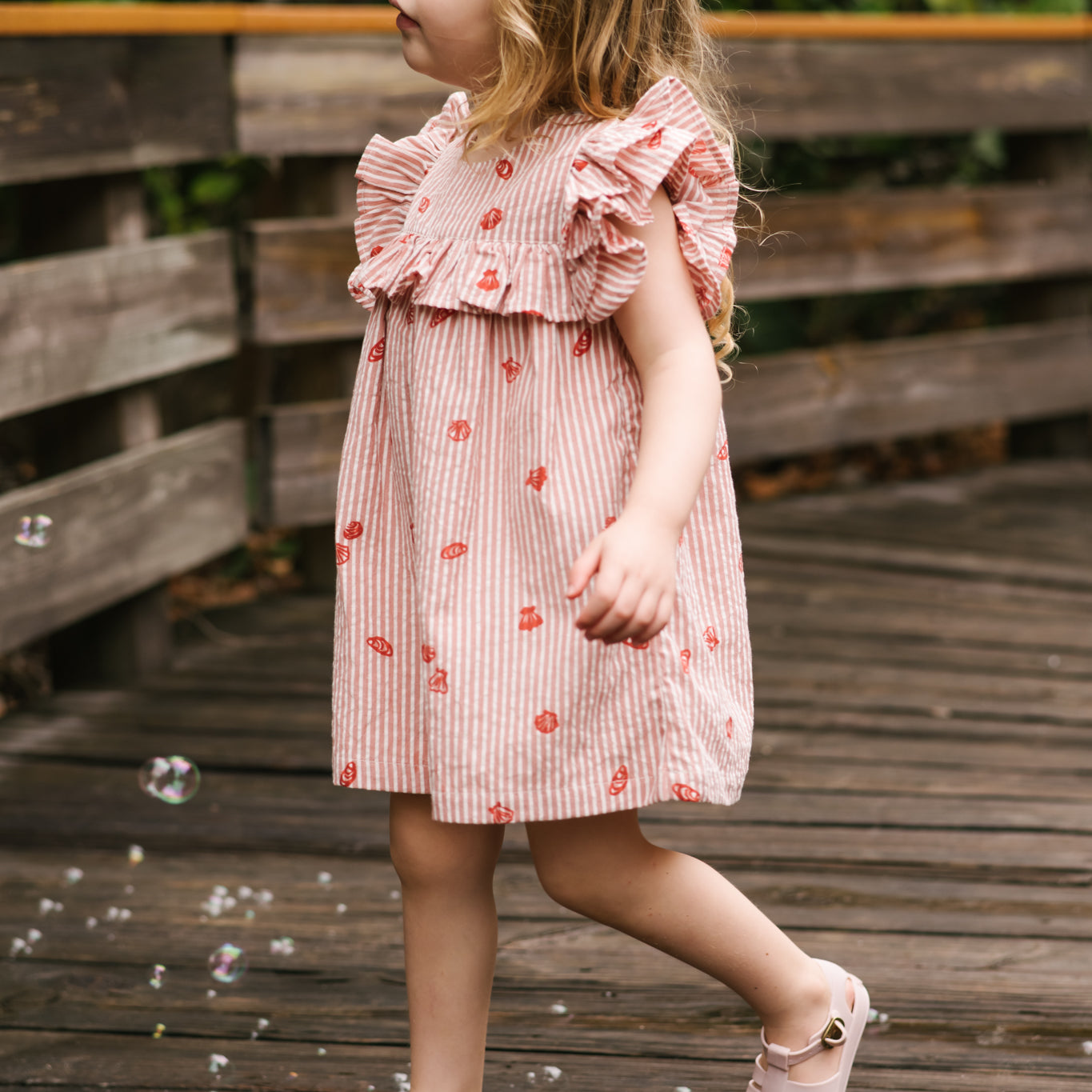 kids seersucker dress shell belle