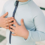 swim long sleeve one piece seersucker lake