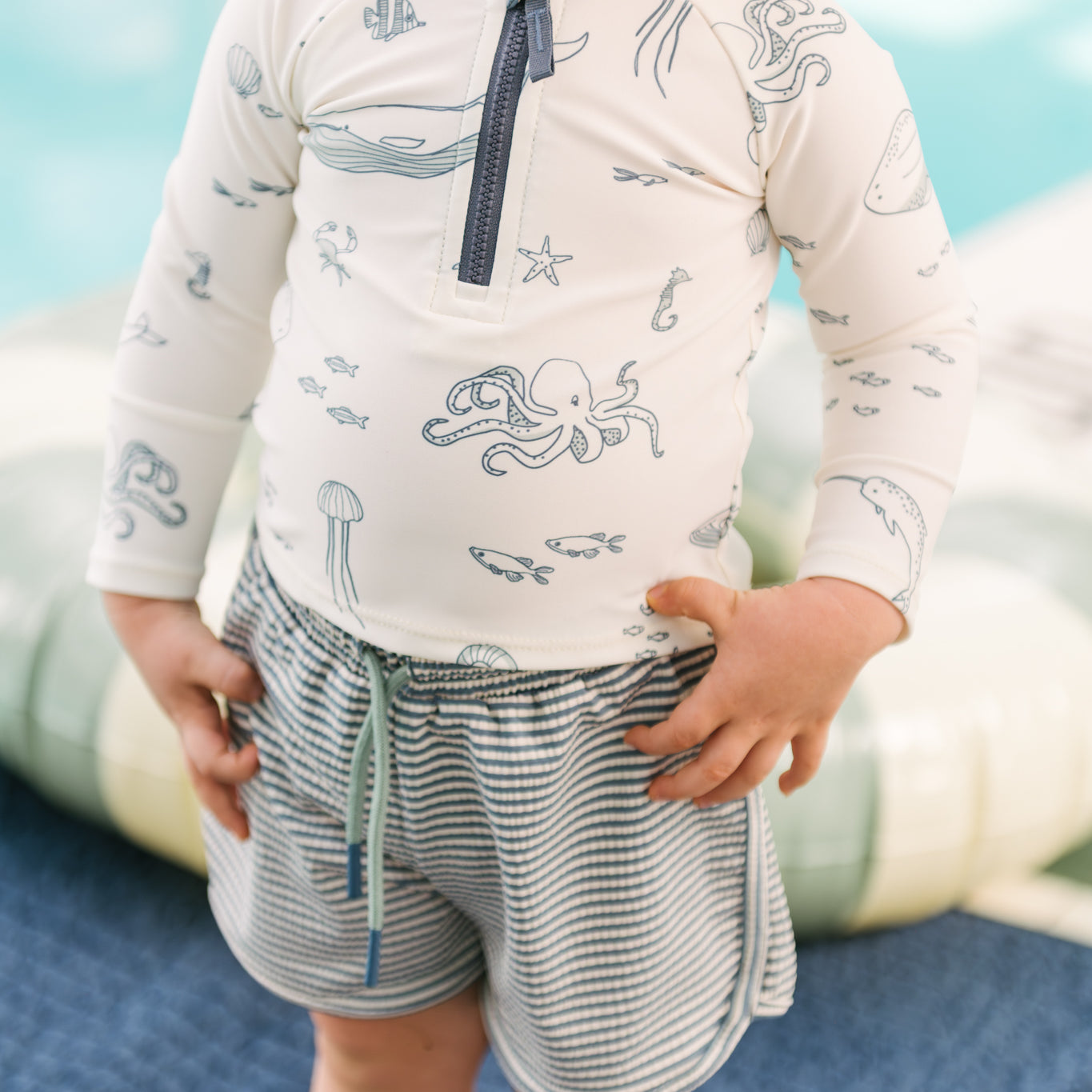 swim rash guard & short life aquatic