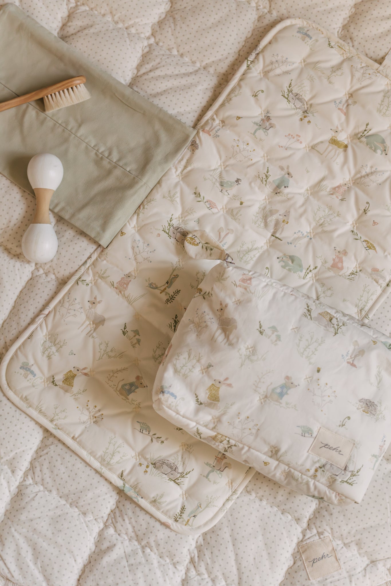 on the go portable changing pad forest fable