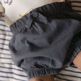 garment dye bloomer short ink blue pehr