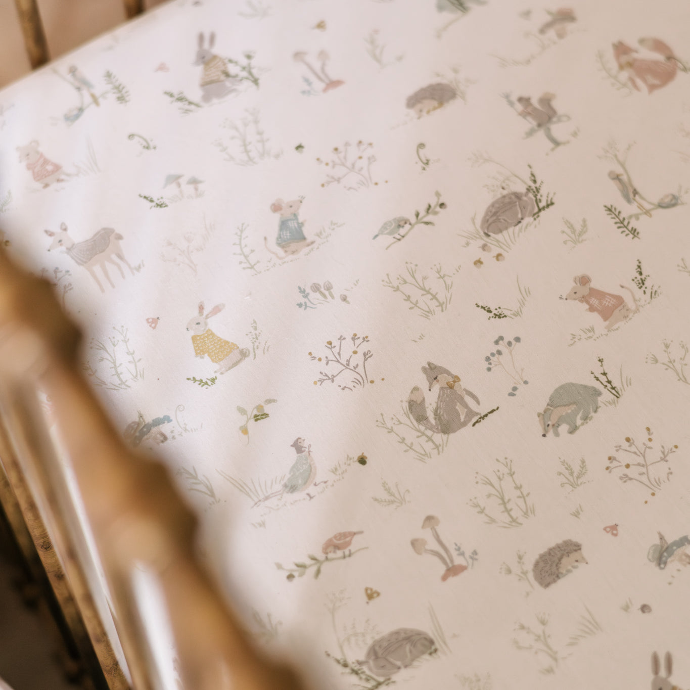 crib sheet forest fable